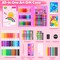 149 Pieces Drawing Kit Painting Art Set Art Kits Gifts Box, Arts and Crafts for Kids Girls Boys, with Coloring Book, Crayons, Pastels, Pencils, Watercolor Pens (Pink)